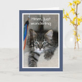 Carte Joueuse Kitten Anniversaire (Fleur jaune)