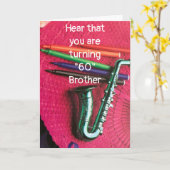 Carte JOUEZ À CETTE MUSIQUE FUNKY - C'EST "TON 60e ANNIV (Fleur jaune)