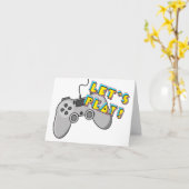 Carte Jouons aux jeux vidéo (Fleur jaune)