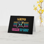 Carte Jouons-le dehors - style rétro (Fleur jaune)