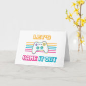 Carte Jouons-le dehors - style rétro (Fleur jaune)