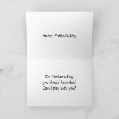 CARTE JOUONS LE JOUR DE LA MÈRE MÈRE (Intérieur)