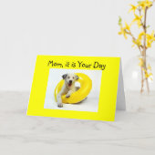 CARTE JOUONS LE JOUR DE LA MÈRE MÈRE (Fleur jaune)