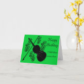 Carte Jouons,Violon_ (Fleur jaune)