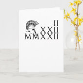 Carte Jour 2-22-22 avec chiffres romains (Fleur jaune)