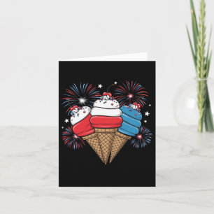 Carte Jour 4 juillet Crème de glace Femmes Hommes Enfant