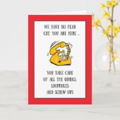 Carte Jour administratif de professionnels de téléphone (Fleur jaune)