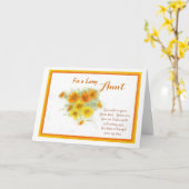 Carte Jour affectueux de tante mère (Fleur jaune)