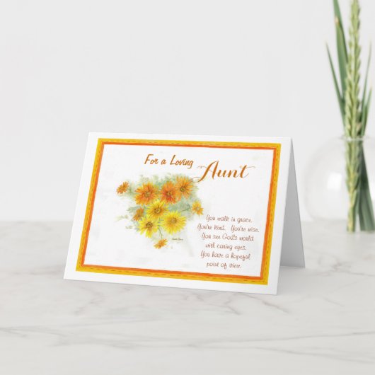 Carte Jour affectueux de tante mère (Devant)