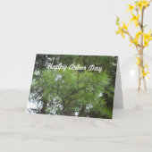 Carte Jour-arbres d'axe (Fleur jaune)