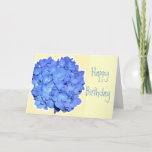 Carte Jour bleu hydrangea<br><div class="desc">Christian birthday card with custom text and scripture message.</div>