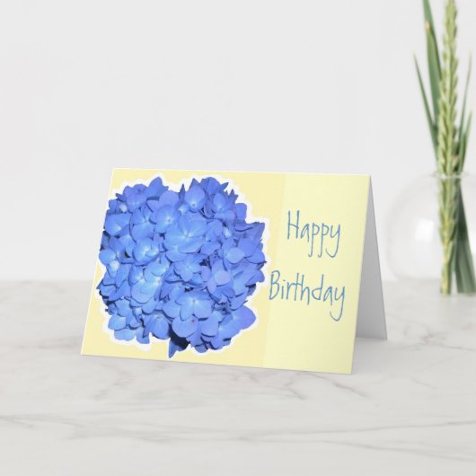 Carte Jour bleu hydrangea (Devant)