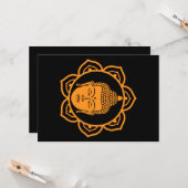 Carte Jour bodhi bouddhiste (Devant/Arrière en situation)