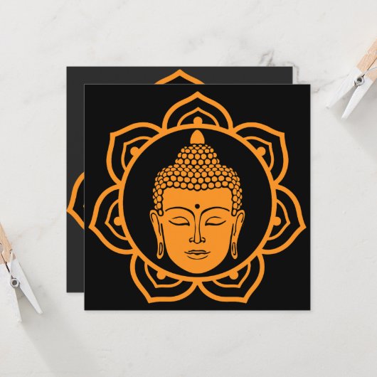 Carte Jour bouddhiste Bodhi (Devant/Arrière en situation)