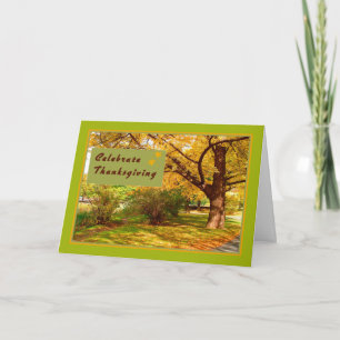 Carte Jour d'Action de grâce avec Fall Park Pittor