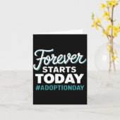 Carte Jour d'adoption Forever Starts Today (Fleur jaune)