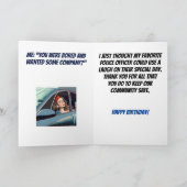 Carte Jour d'anniversaire amusant de la police (Intérieur)