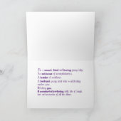 Carte Jour d'anniversaire de la fête des fées afro-améri (Intérieur)