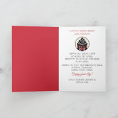 Carte Jour d'anniversaire noir/rouge africain (Intérieur)