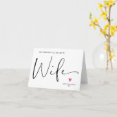 Carte Jour d'anniversaire suivant, vous serez ma femme G (Fleur jaune)