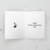 Carte Jour d'appréciation amusant de l'enseignant (Intérieur)