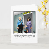 Carte Jour d'appréciation amusant de l'enseignant (Fleur jaune)