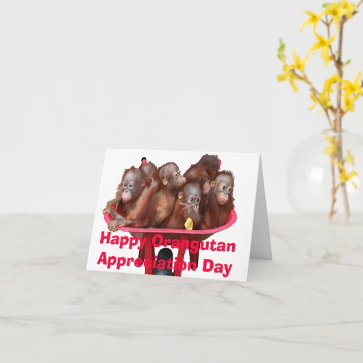 Carte Jour d'appréciation de l'Orangoutan (Fleur jaune)