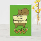 Carte Jour d'appréciation des écureuils - 21 janvier (Fleur jaune)
