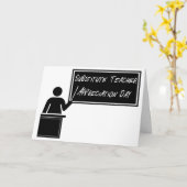 Carte Jour d'appréciation des enseignants suppléants (Fleur jaune)