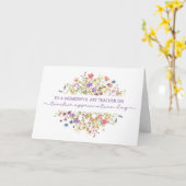Carte Jour d'appréciation des professeurs d'art Fleur sa (Fleur jaune)