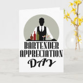 Carte Jour d'appréciation du barman (Fleur jaune)