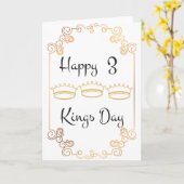 Carte jour de 3 rois (Fleur jaune)