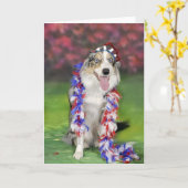 Carte Jour de border collie Notecard~Memorial (Fleur jaune)