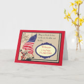 Carte Jour de collecte vintage patriotique, levage du (Fleur jaune)