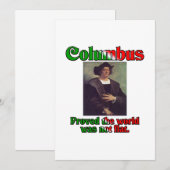 Carte Jour de Columbus (Devant / Derrière)