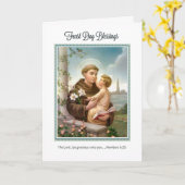 Carte Jour de fête St Anthony d'enfant Jésus de Padoue (Fleur jaune)