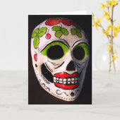 Carte Jour de fraise du masque mort (Fleur jaune)