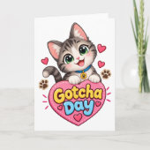 Carte Jour de Gotcha Adorable Chat (Devant)