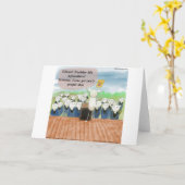 Carte Jour de graduation en mouton drôle (Fleur jaune)