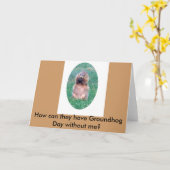 Carte Jour de Groundhog (Fleur jaune)