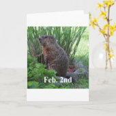 Carte Jour de Groundhog (Fleur jaune)