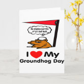 Carte Jour de Groundhog (Fleur jaune)