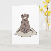 Carte Jour de Groundhog (Fleur jaune)