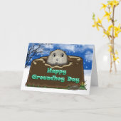 Carte Jour de Groundhog heureux, (Fleur jaune)