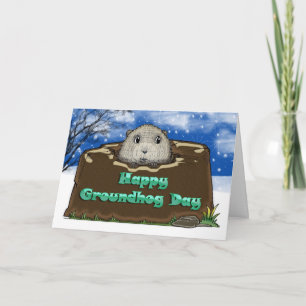 Carte Jour de Groundhog heureux,