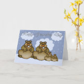 Carte Jour de Groundhog heureux, famille de Groundhog (Fleur jaune)