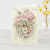 Carte Jour de Jésus| Valentines| Religieux catholique (Fleur jaune)