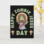 Carte Jour de Jésus Zombie (Fleur jaune)