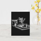 Carte Jour de jeu d'échecs de jeu de société de chat fum (Fleur jaune)