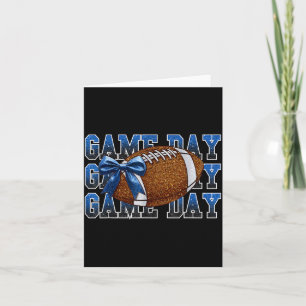 Carte jour de jeu football saison football bleu maman fi
